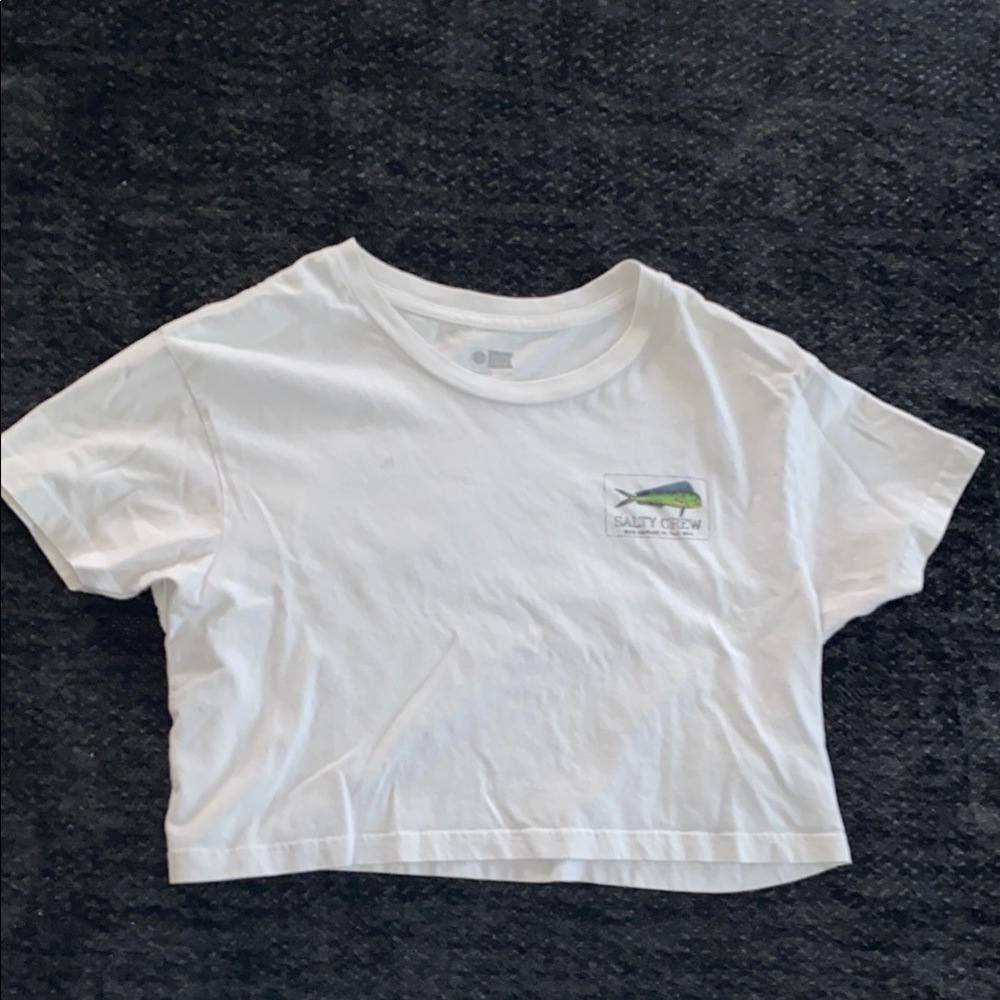 White salty crew crop top
